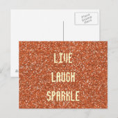 Carte Postale Live Laugh Sparkle (Devant / Derrière)