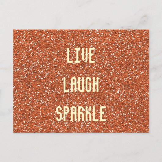 Carte Postale Live Laugh Sparkle (Devant)
