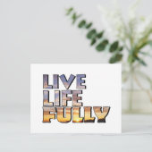 Carte Postale Live Life Fully Quote (Debout devant)