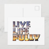 Carte Postale Live Life Fully Quote (Devant / Derrière)