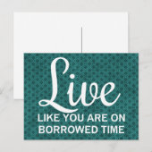 Carte Postale Live Like You are on Borroe Time (Devant / Derrière)