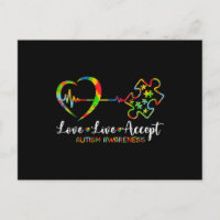 Live Love Accept Autism Awareness Men Women Kids G