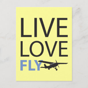 Carte Postale Live Love Fly