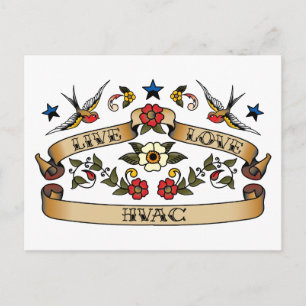 Carte Postale Live Love HVAC