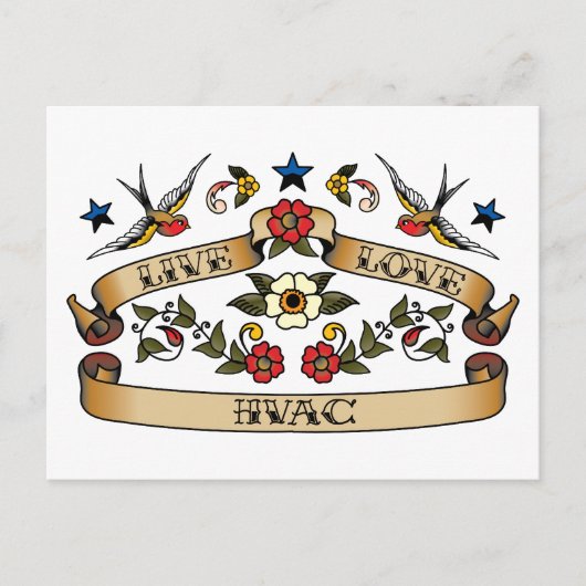 Carte Postale Live Love HVAC (Devant)