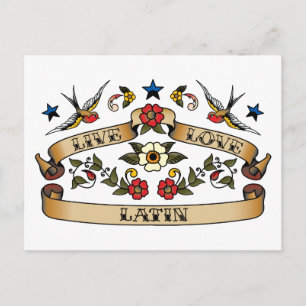 Carte Postale Live Love Latin