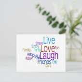 Carte Postale Live Love Laugh (Debout devant)