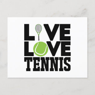 Carte Postale Live love Tennis