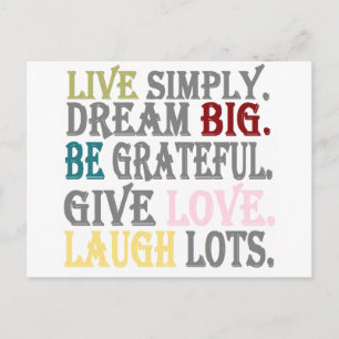 Carte Postale Live Simplement