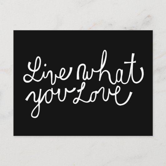 Carte Postale Live What You Love Motivational Slogan (Devant)