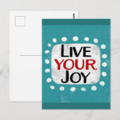 Carte Postale Live Your Joy Postcard (Devant / Derrière)