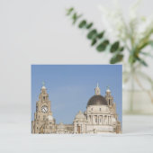 Carte Postale Liver Building, Liverpool, Angleterre (Debout devant)