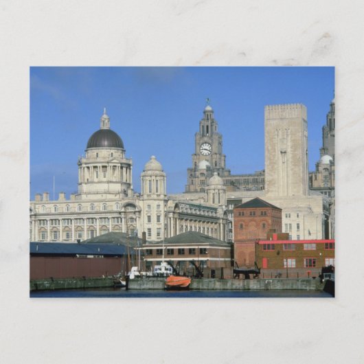 Carte Postale Liverpool city skyline, Angleterre, Royaume-Uni (Devant)