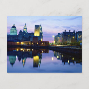 Carte Postale Liverpool la nuit, Angleterre