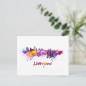 Carte Postale Liverpool skyline en aquarelle (Debout devant)