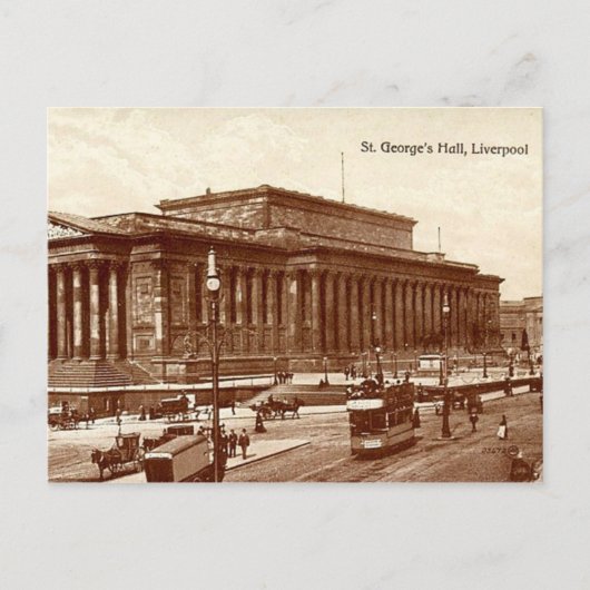 Carte Postale Liverpool, St George's Hall (Devant)