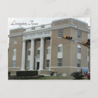 Carte Postale Livingston, Texas ~ Polk County Court House