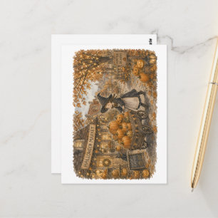 Carte Postale Livraison de citrouilles sorcières pour les amoure