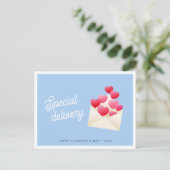 Carte Postale Livraison spéciale Cœurs Enveloppe Saint-Valentin (Debout devant)