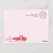 Carte Postale Livraison spéciale de Valentine Camion d'aquarelle (Dos)