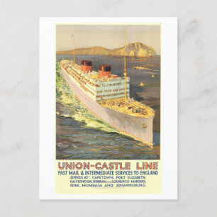 Carte Postale Livraison vintage de la ligne Union-Castle