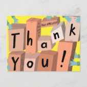 Carte Postale Livraisons de colis de commande de livraison Merci (Devant)