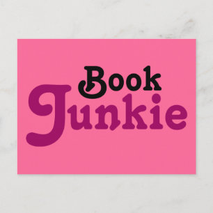 Carte Postale Livre amusant Junkie Lecture Cadeau