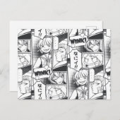 Carte Postale Livre de bande dessinée Manga Cute Summer Pattern (Devant / Derrière)