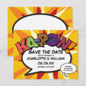 Carte Postale Livre de bande dessinée moderne KA-POW Enregistrer (Devant / Derrière)