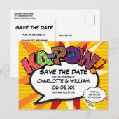 Carte Postale Livre de bande dessinée moderne KA-POW Enregistrer (Devant / Derrière)