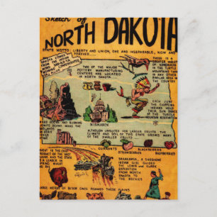 Carte Postale Livre de bandes dessinées du Dakota du Nord