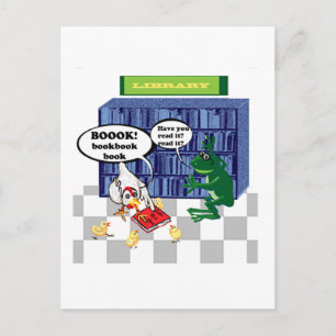 CARTE POSTALE LIVRE DE BIBLIOTHÈQUE CHOOK JOUE