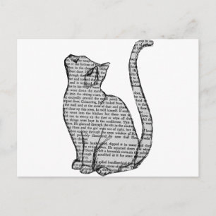 Carte Postale Livre de chat