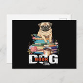 Carte Postale Livre De Chiens Et Café (Devant / Derrière)