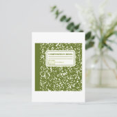 Carte Postale Livre de composition/Étudiant-Enseignant (Debout devant)