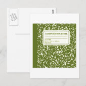 Carte Postale Livre de composition/Étudiant-Enseignant (Devant / Derrière)