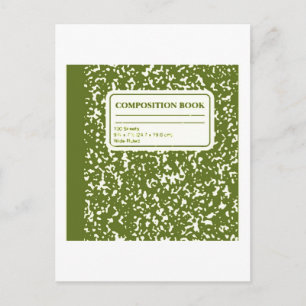 Carte Postale Livre de composition/Étudiant-Enseignant