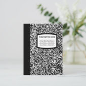 Carte Postale Livre de composition personnalisé Noir/Blanc École (Debout devant)