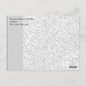 Carte Postale Livre de composition personnalisé Noir/Blanc École (Dos)