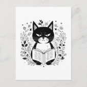 Carte Postale Livre de lecture de chat (Devant)