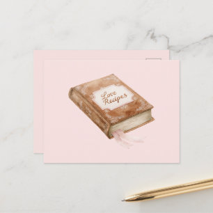 Carte Postale Livre de recettes d'amour