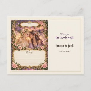 Carte Postale Livre de souhaits de mariage de fée