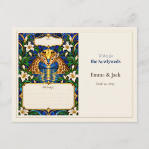Carte Postale Livre de souhaits de mariage Girafe