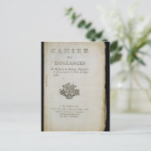 Carte Postale Livre des plaintes (Debout devant)