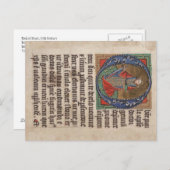 Carte Postale Livre d'heures Manuscrit lumineux médiéval (Devant / Derrière)