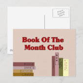 Carte Postale Livre Du Month Club (Devant / Derrière)