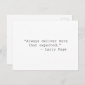 Carte Postale Livrer plus que prévu la page Larry (Devant / Derrière)