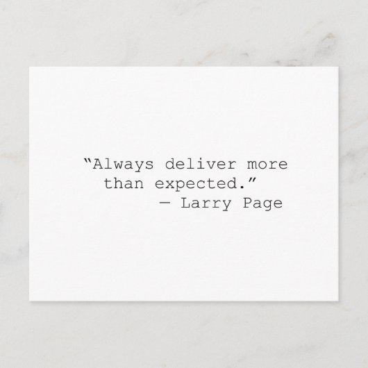 Carte Postale Livrer plus que prévu la page Larry (Devant)