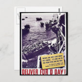 Carte Postale Livrer Pour La Journée "D" ! (Devant / Derrière)
