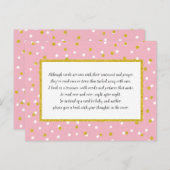 Carte Postale Livres Confetti Blanc Or pour Bébé + couleur perso (Devant / Derrière)